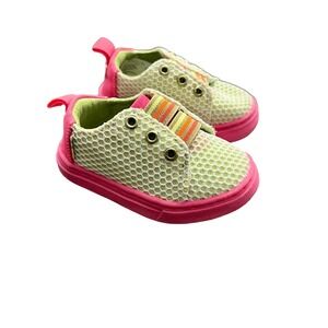 TOMS Toddler Girls Lenny Elastic Slip On Sneakers Casual - Green, Pink